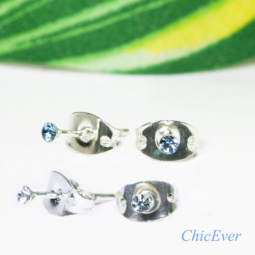 20x Mini-Ohrstecker mini 8308 - blau